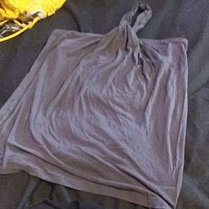 Dress halter top with loop neck